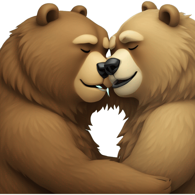 grizzly bear kiss hearth emoji