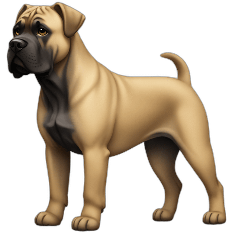 dog Cane Corso color fawn full body emoji