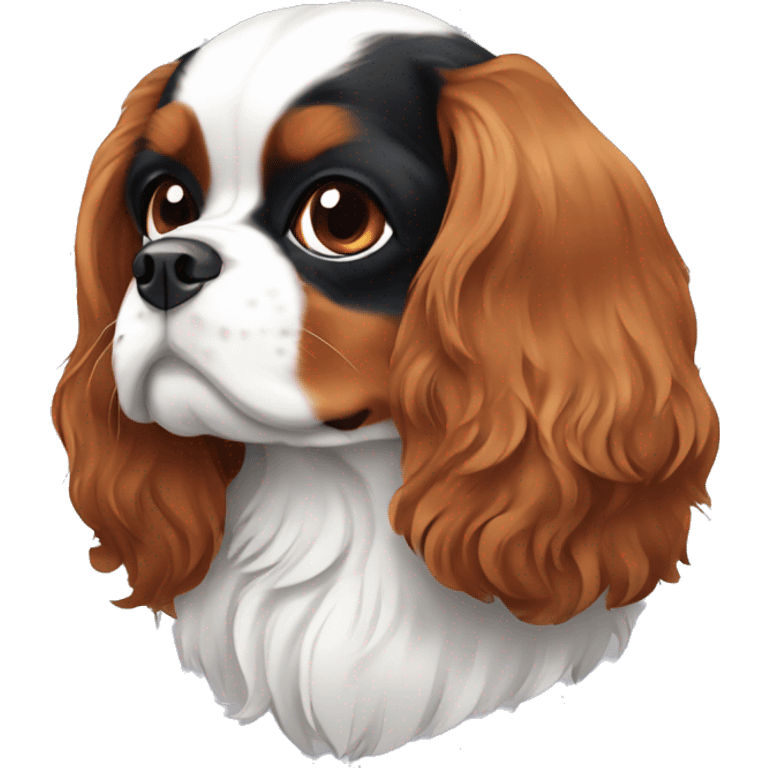 tricolor king charles cavalier emoji