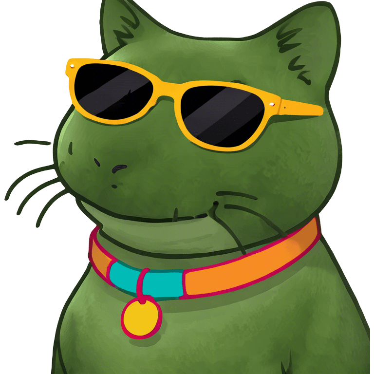 Cat with sunglasses emoji