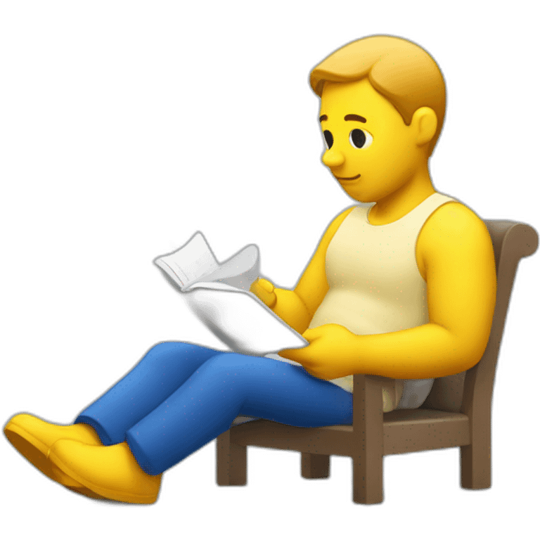 Ikea manual figure of a person thinking while reading the manual emoji