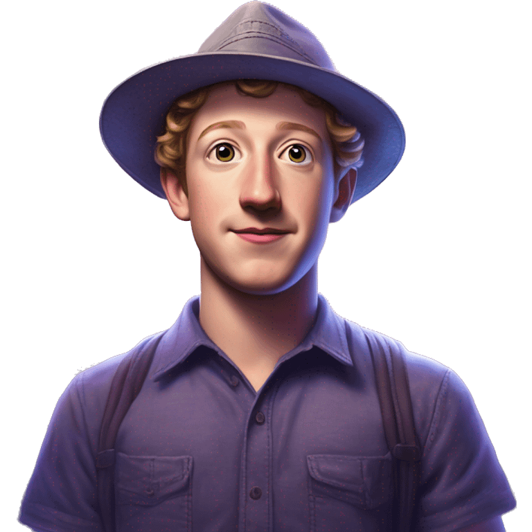 Synthwave Zuckerberg in Mario style, oil paint, epic eyes, intricate lips, exquisite pose, beautiful, desirable, logical, Midsommar emoji