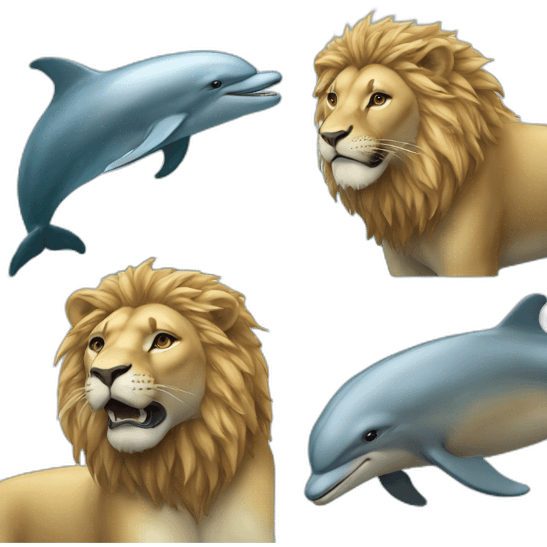 Dolphin Lion emoji