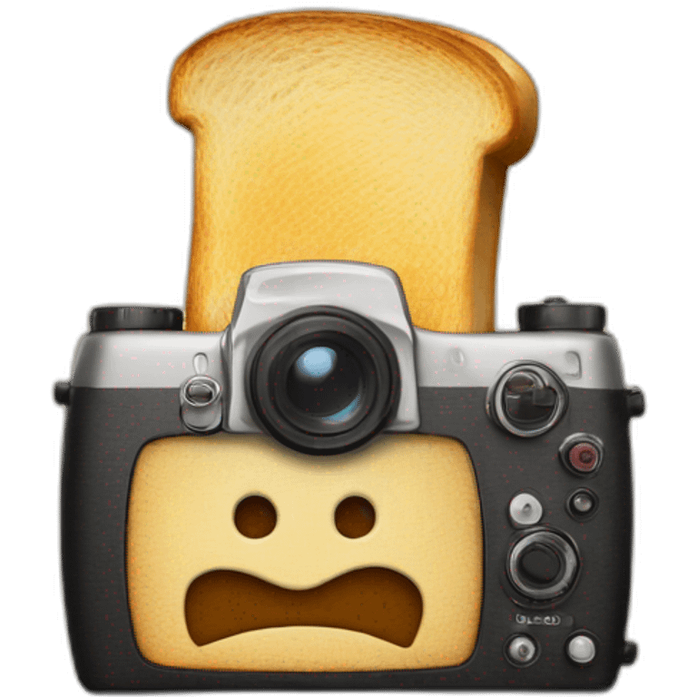 toast with camera in hand emoji