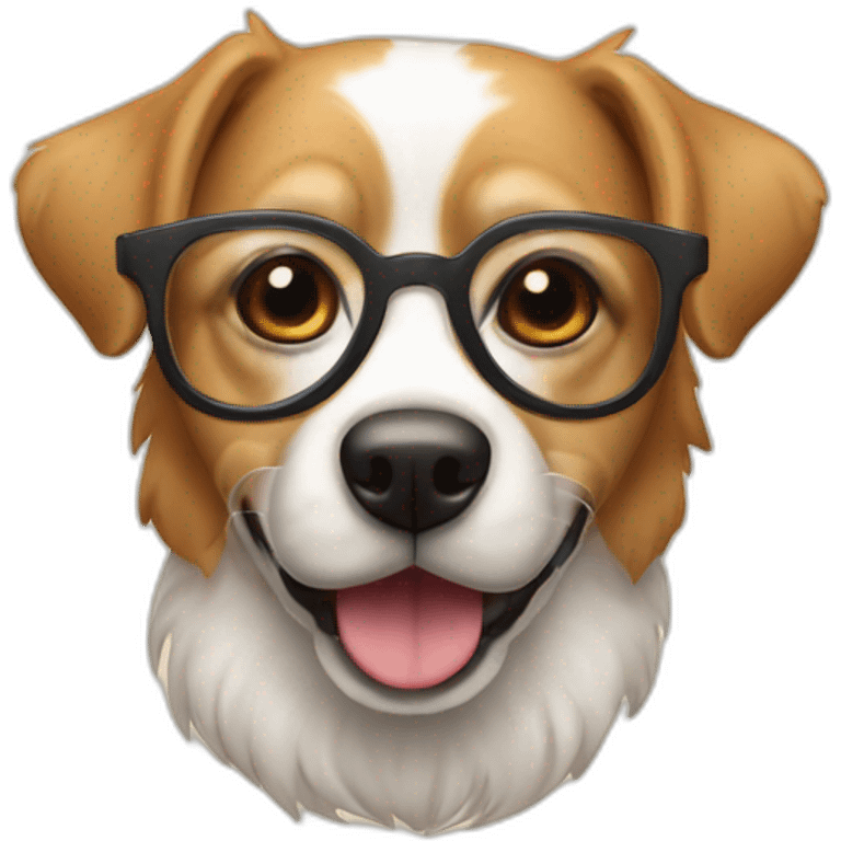 Chien avec lunettes  emoji