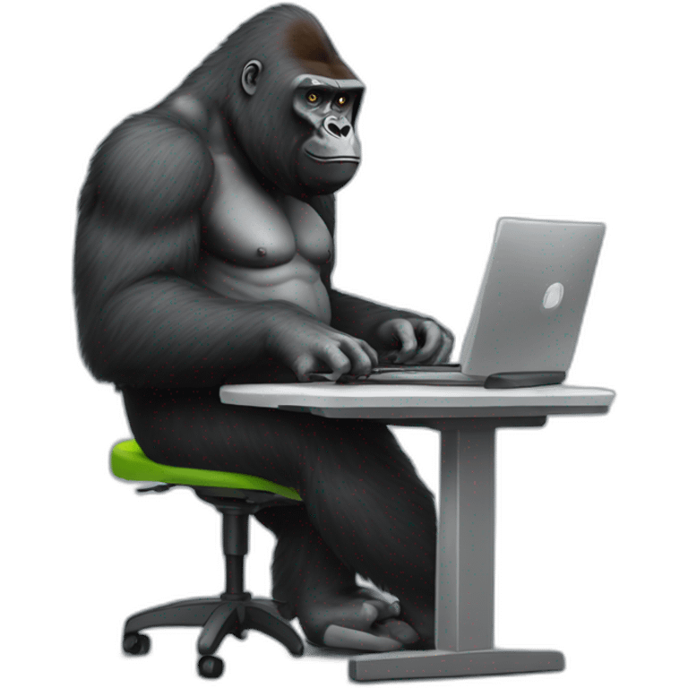 gorilla software engineer using a computer emoji