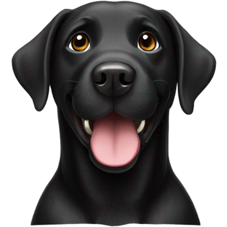 happy black labrador emoji