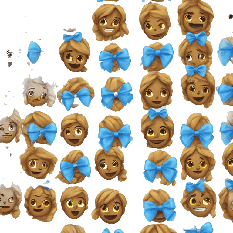 Cute blue bows emoji