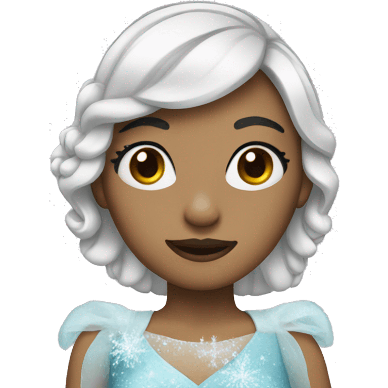 Ice with a dress and makeup emoji