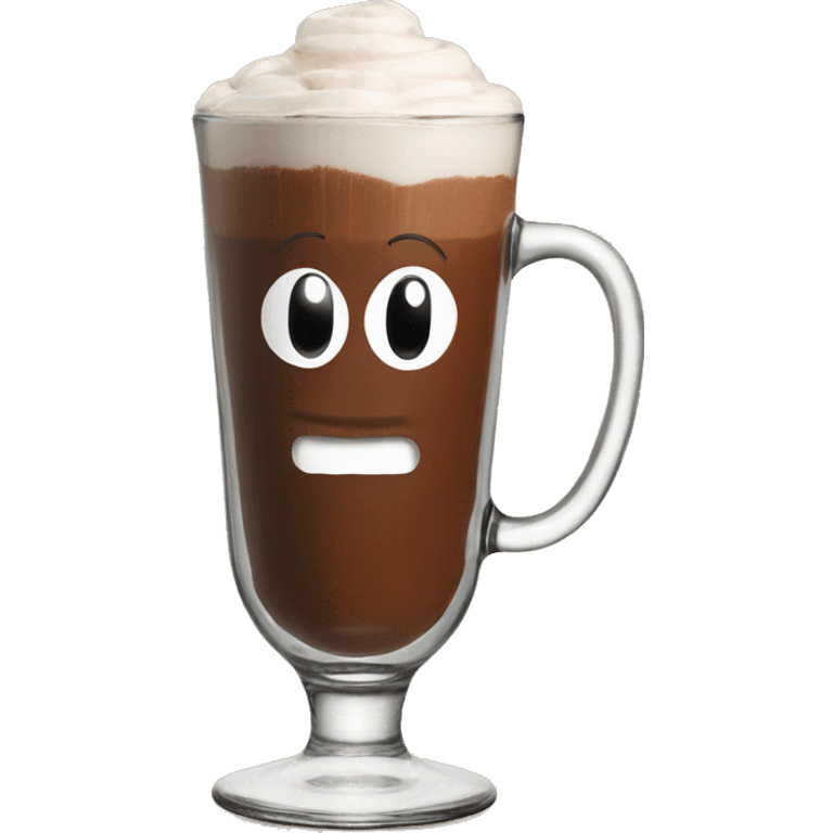 swiss hot chocolate tall glass emoji