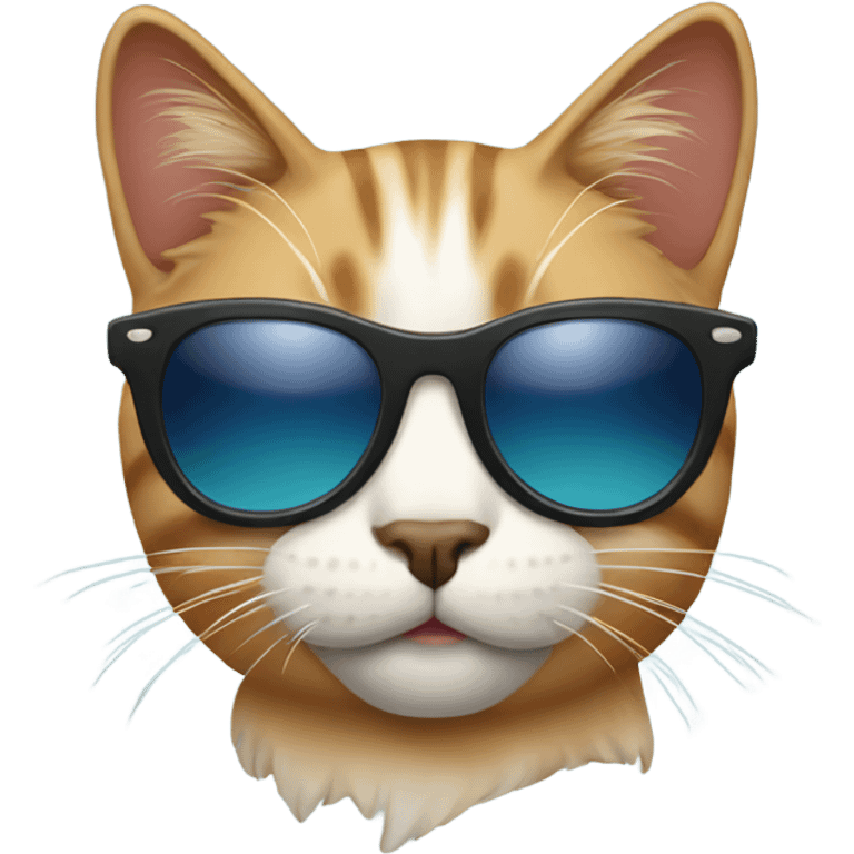 Cat with sunglasses emoji