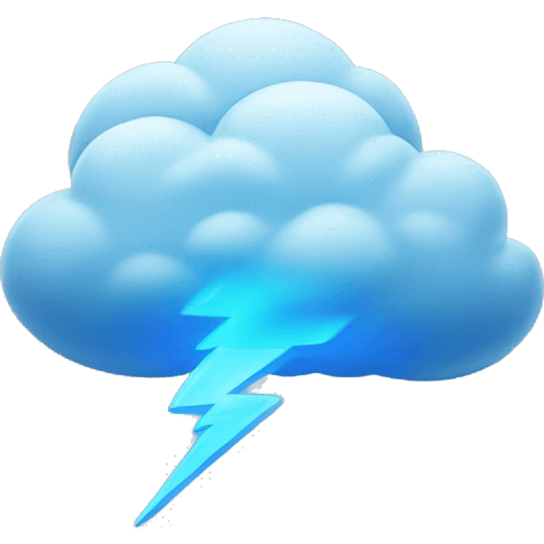 thunder cloud blue light emoji