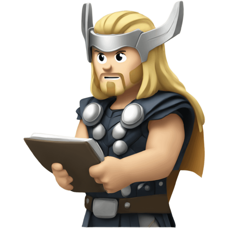 thor writing code emoji