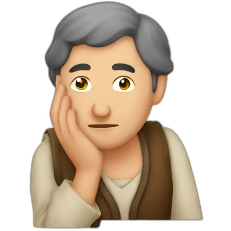 Romanian peasant villager facepalm emoji