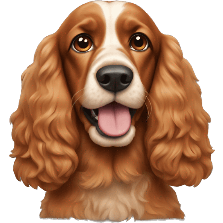 Ginger cocker spaniel dog emoji