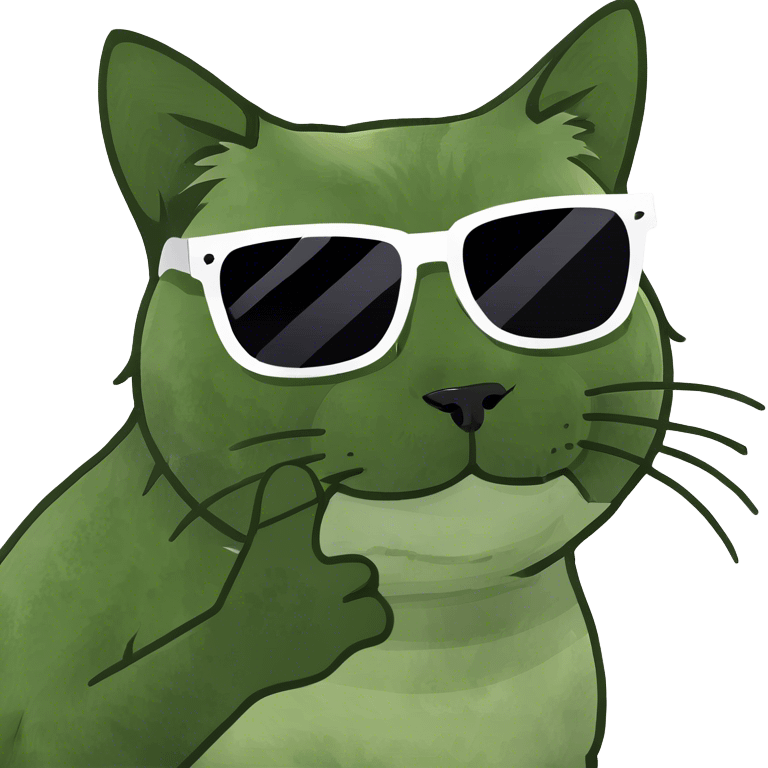 Cat with sunglasses emoji