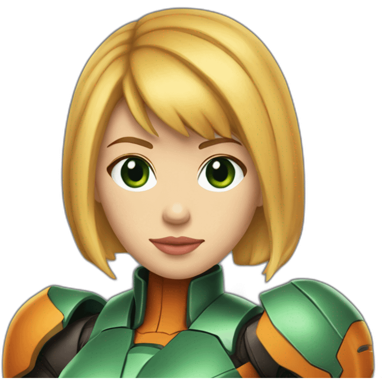 Scarlett johansson dressed like samus aran emoji