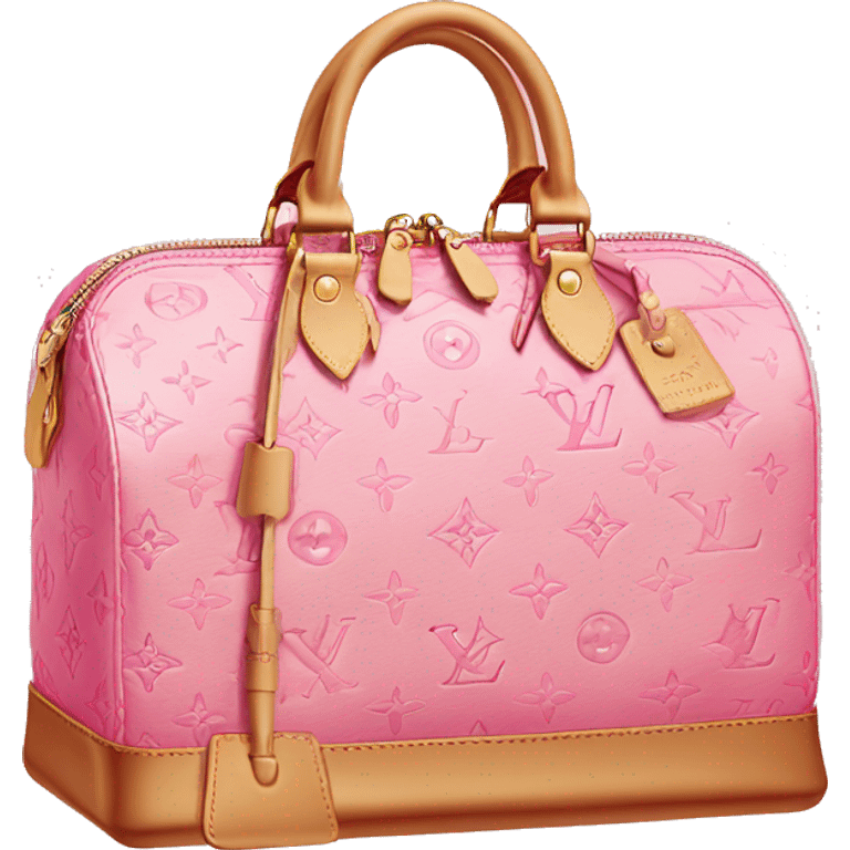 Louis Vuitton bag pink emoji