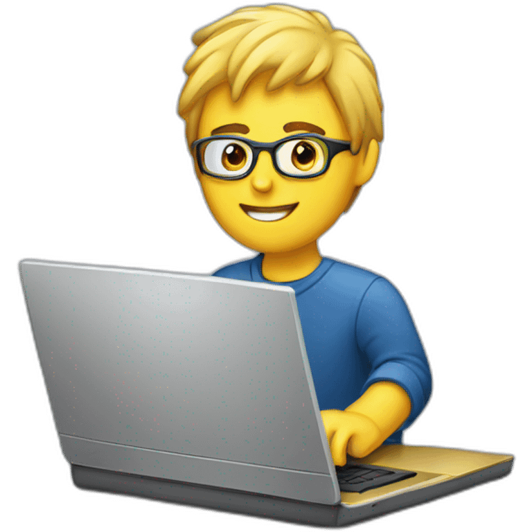 computer guy ethernet laptop emoji