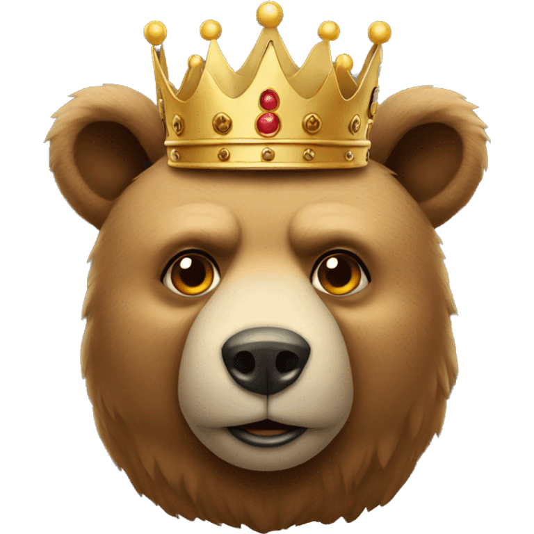 Bear wearing a crown emoji