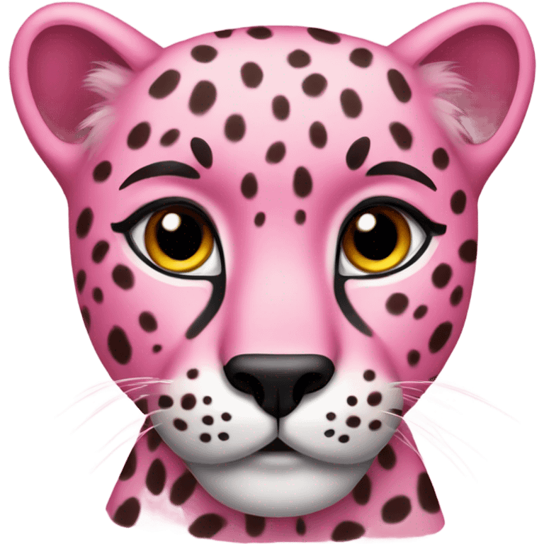 Cheetah but pink emoji