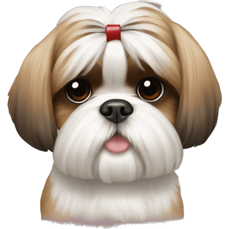 Shih tzu with a bow  emoji