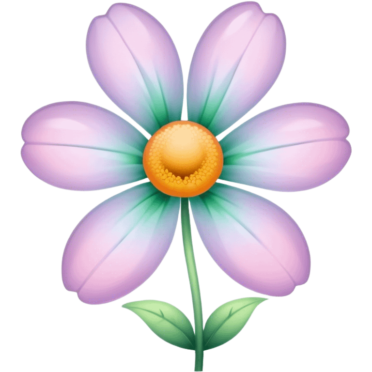 Pastel transparent flower emoji