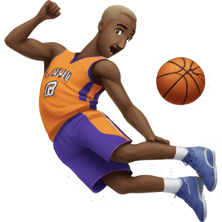 Basketball player falling emoji