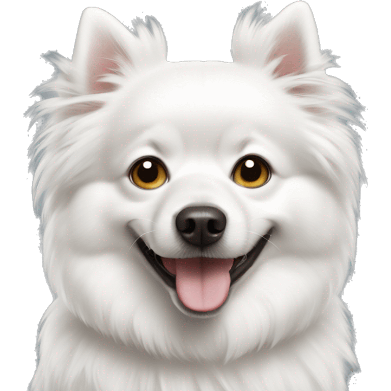 White dog spitz  emoji