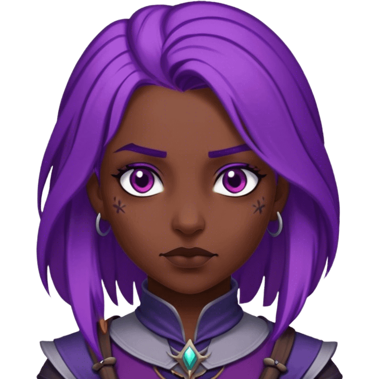 dark witcher girl purple  emoji