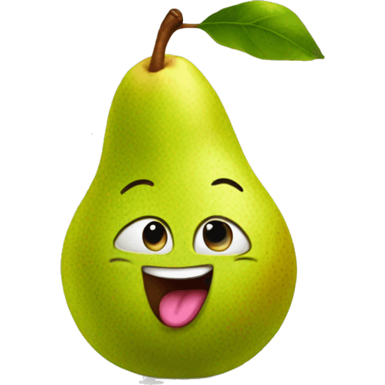 pear with tongue out emoji