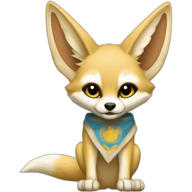 Un fennec qui tient un drapeau algérien  emoji