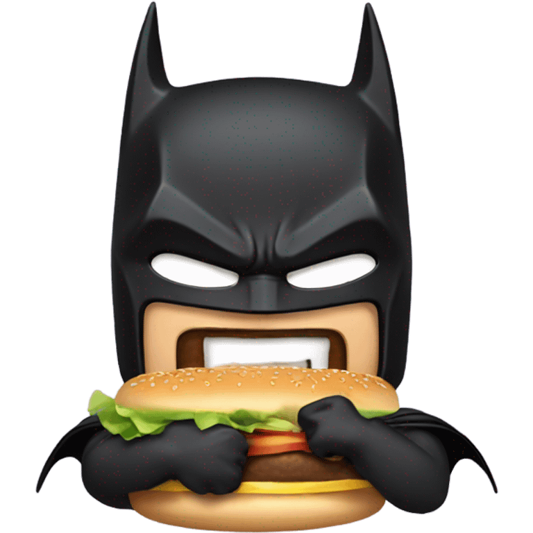 Batman eating hamburger  emoji