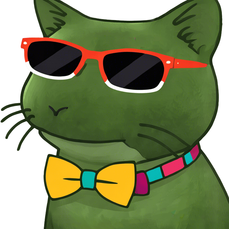 Cat with sunglasses emoji