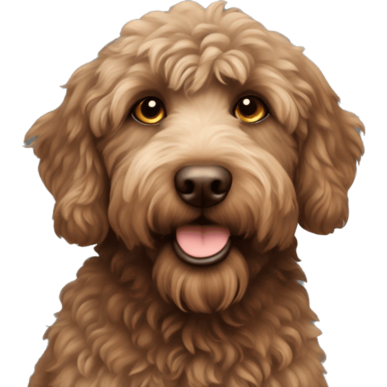 Brown labradoodle  emoji