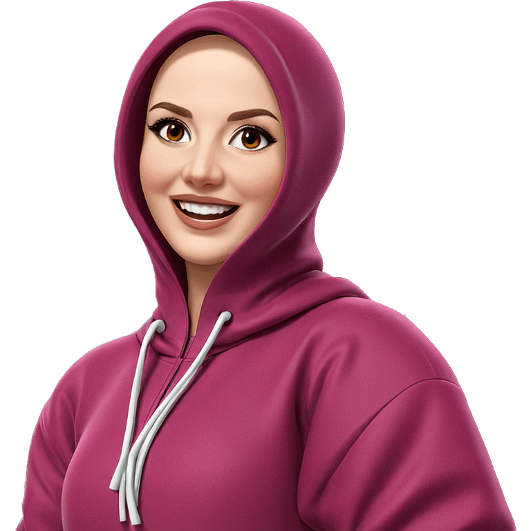 smiling girl in hood emoji