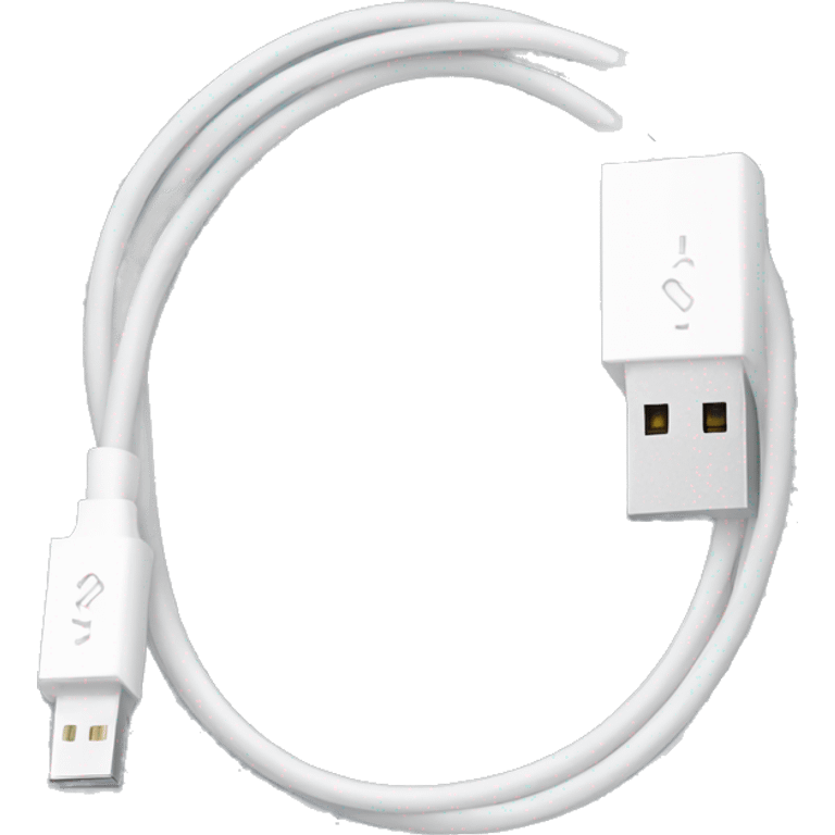 White usb cable emoji