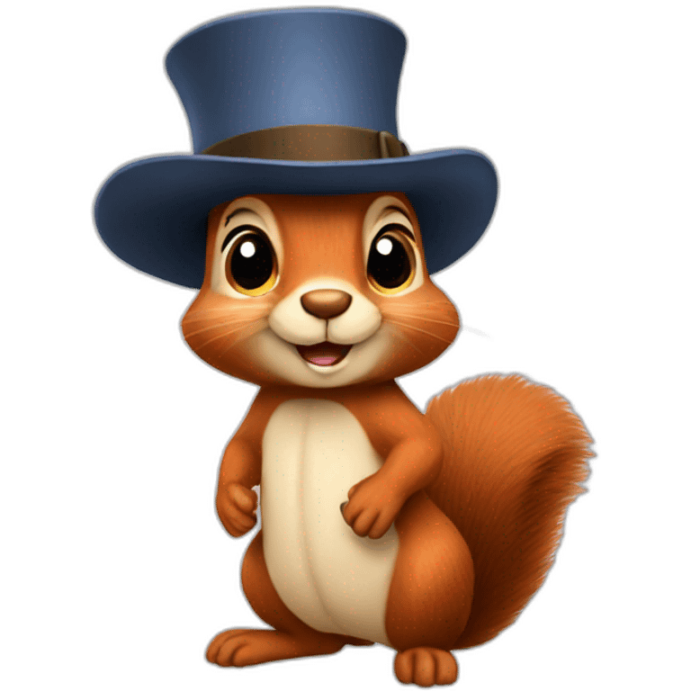 squirrel with hat emoji