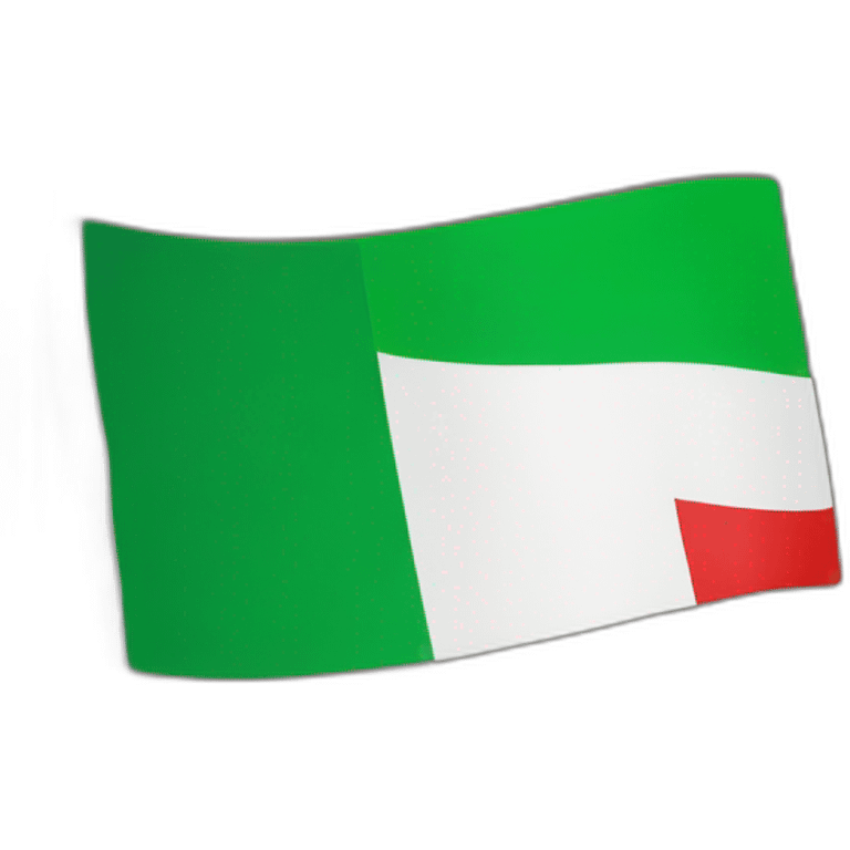 A glass-easted Italian flag emoji