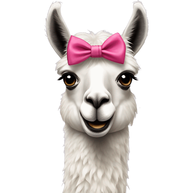 Llama wearing a bow  emoji