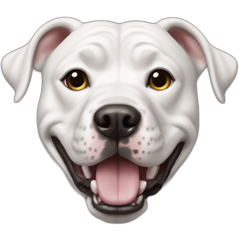 Dogo-argentino-con-manchas-negras-feliz emoji