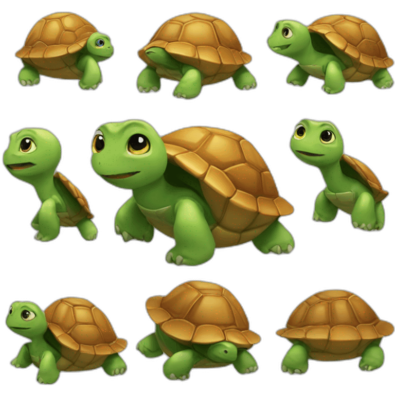 chat sur tortue emoji