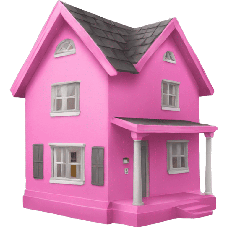 Pink house  emoji