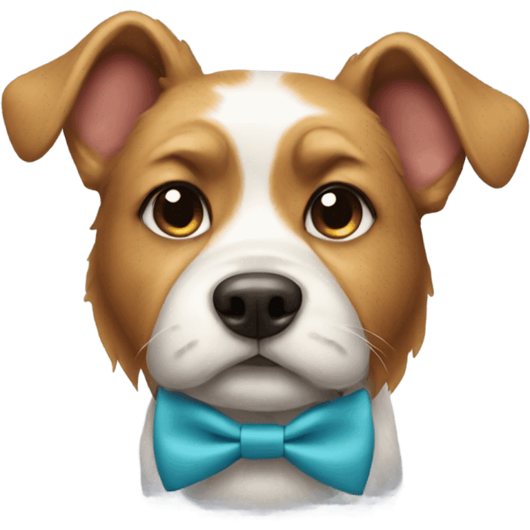 Dog with a bow tie  emoji