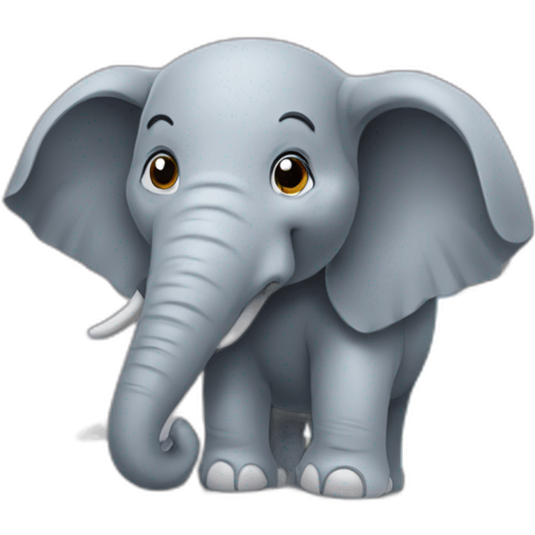 elephant with computer emoji