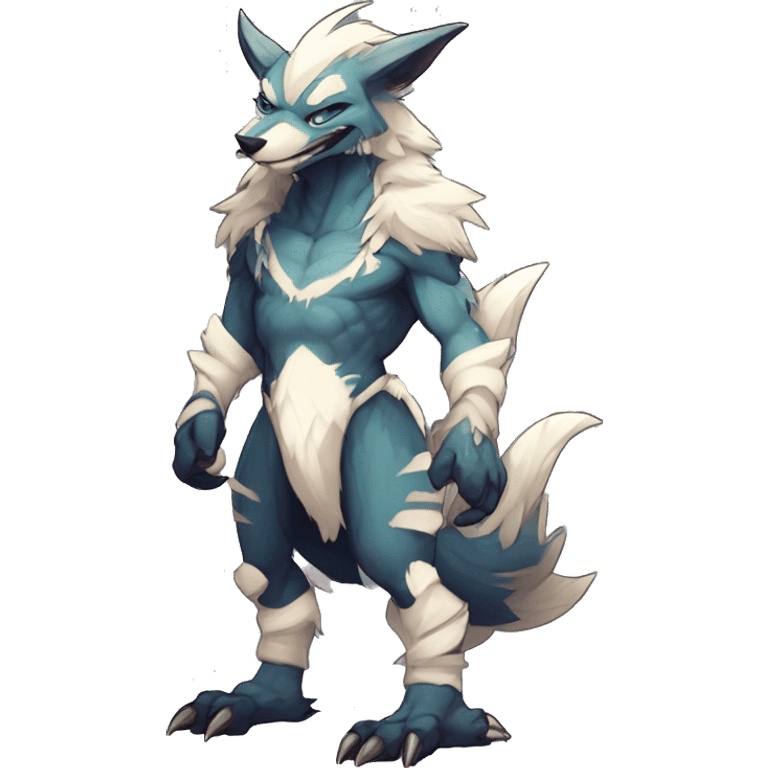 Cute Protogen-vernid-sergal-wickerbeast by griffsnuff & LiLaiRa & Falvie full body  emoji