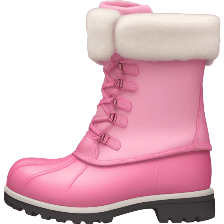 Preppy pink winter boots emoji