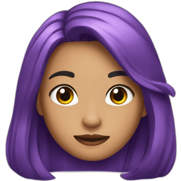 Cabello morado emoji