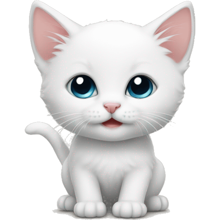 White tiny kitten  emoji