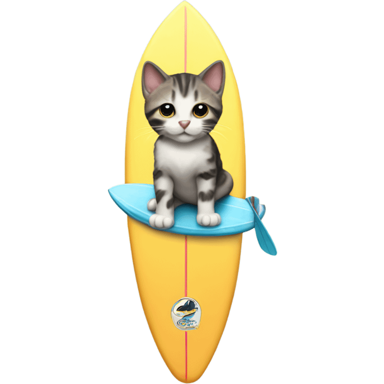 Kitten on a surfboard emoji